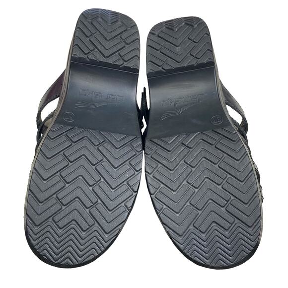 Dansko Women's Marion Black Leather Slip On Sandal Size 37 US 6.5/7 - Picture 9 of 11